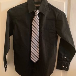 Black shirt & tie